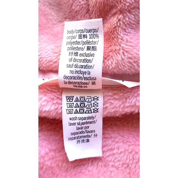 ROBE-VICTORIA'S SECRET SIGNATURE-Pink-Soft-Fluffy-Removable Waist Tie-Size SM - Picture 7 of 10